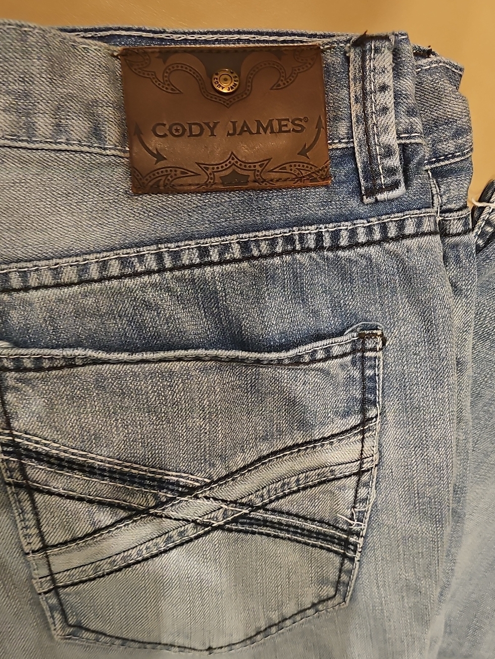 CODY JAMES Men's Light Blue Denim Jeans